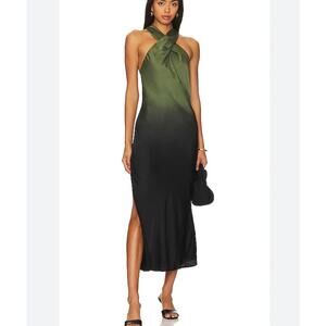 NWT Young Fabulous & Broke size medium Manhattan dress in dark green and black